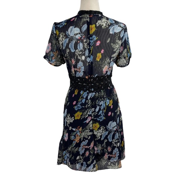 Anthropologie Foxiedox Andora Farfara Floral Lace Mini Dress Sheer Size Small - Picture 11 of 15